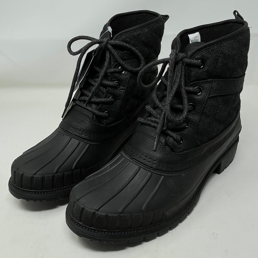 KAMIK Womens 10 Black Boots Waterproof Duck Insulated Winter Snow Shoes Lace Up